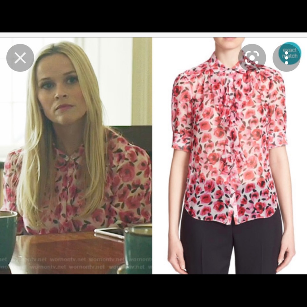 Like new Kate Spade floral print ruffle blouse 4